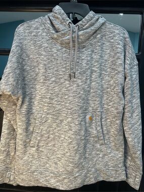 Carhartt womans Heather Gray Turtleneck Pullover Sweater